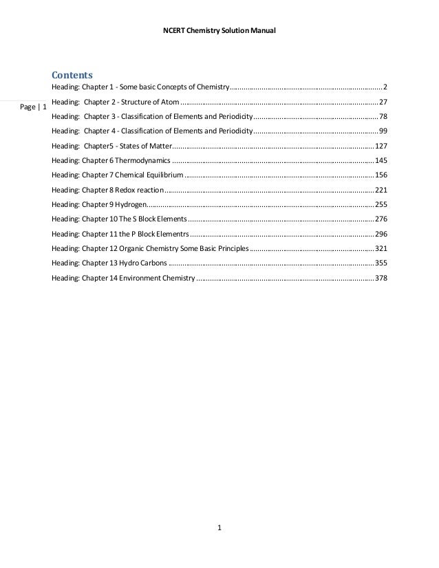 Class 11th Chemistry Ncert Solutions Pdf